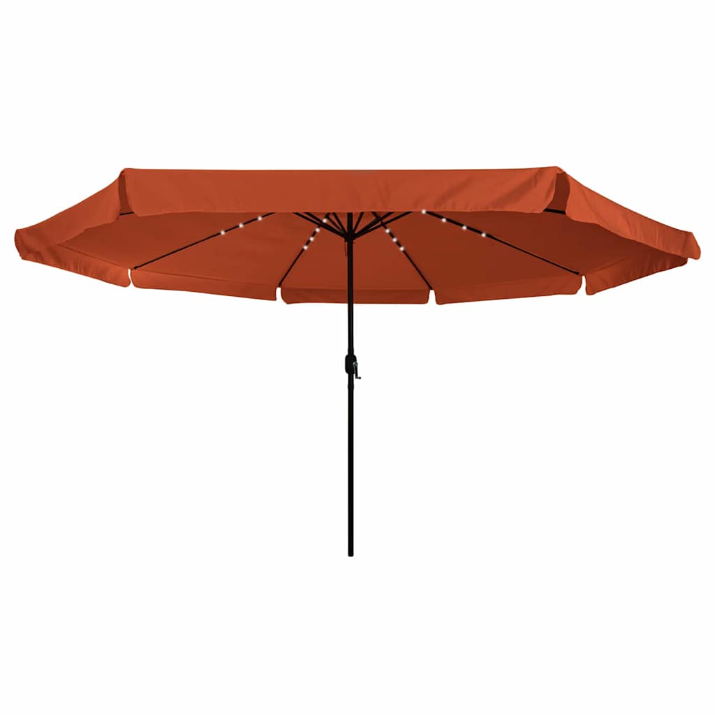 Vidaxxl parasol de jardin terre cuite 395 x 395 x 245 cm polyester