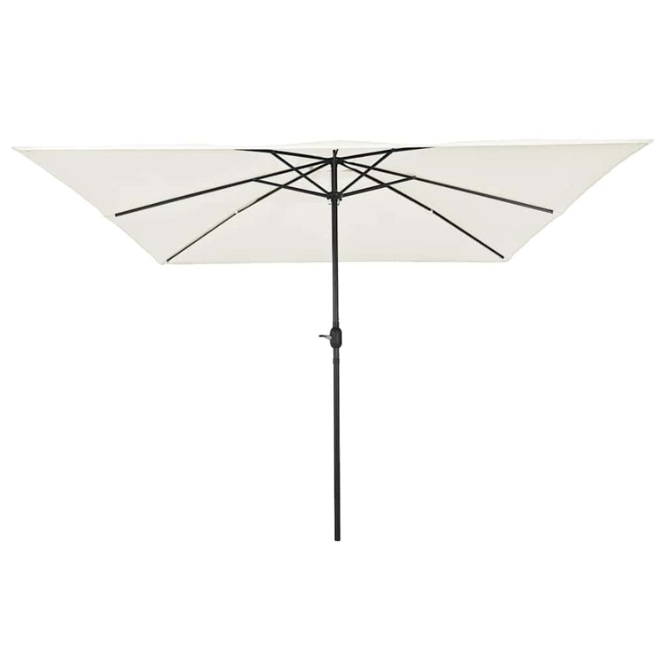 VidaXL parasol de jardin sable 295 x 295 x 245 cm polyester et acier