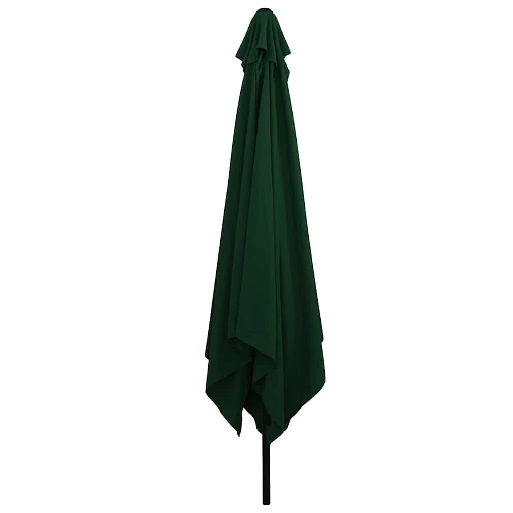 Vidaxxl parasol de jardin vert 295 x 295 x 245 cm polyester et acier