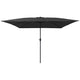 Vidaxxl parasol de jardin anthracite 295 x 295 x 245 cm polyester et acier