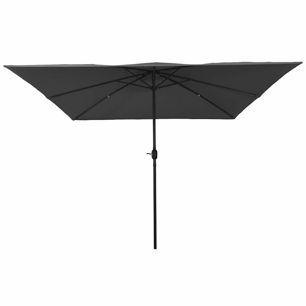 Vidaxxl parasol de jardin anthracite 295 x 295 x 245 cm polyester et acier