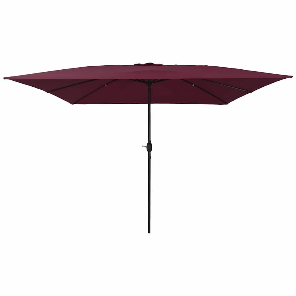 Vidaxxl parasol de jardin rouge bordeaux 295 x 295 x 245 cm polyester et acier
