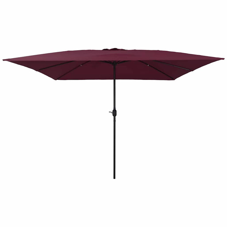 Vidaxxl parasol de jardin rouge bordeaux 295 x 295 x 245 cm polyester et acier