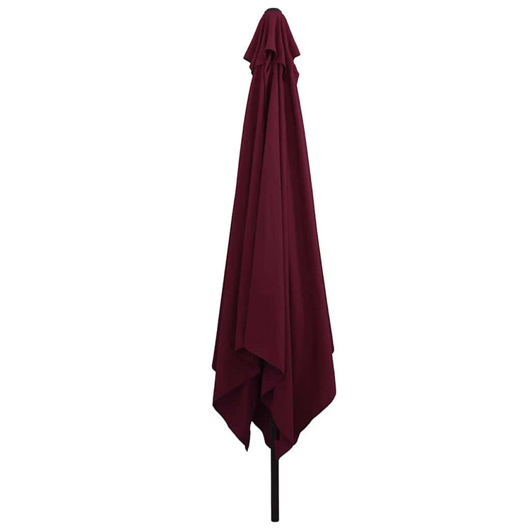 Vidaxxl parasol de jardin rouge bordeaux 295 x 295 x 245 cm polyester et acier