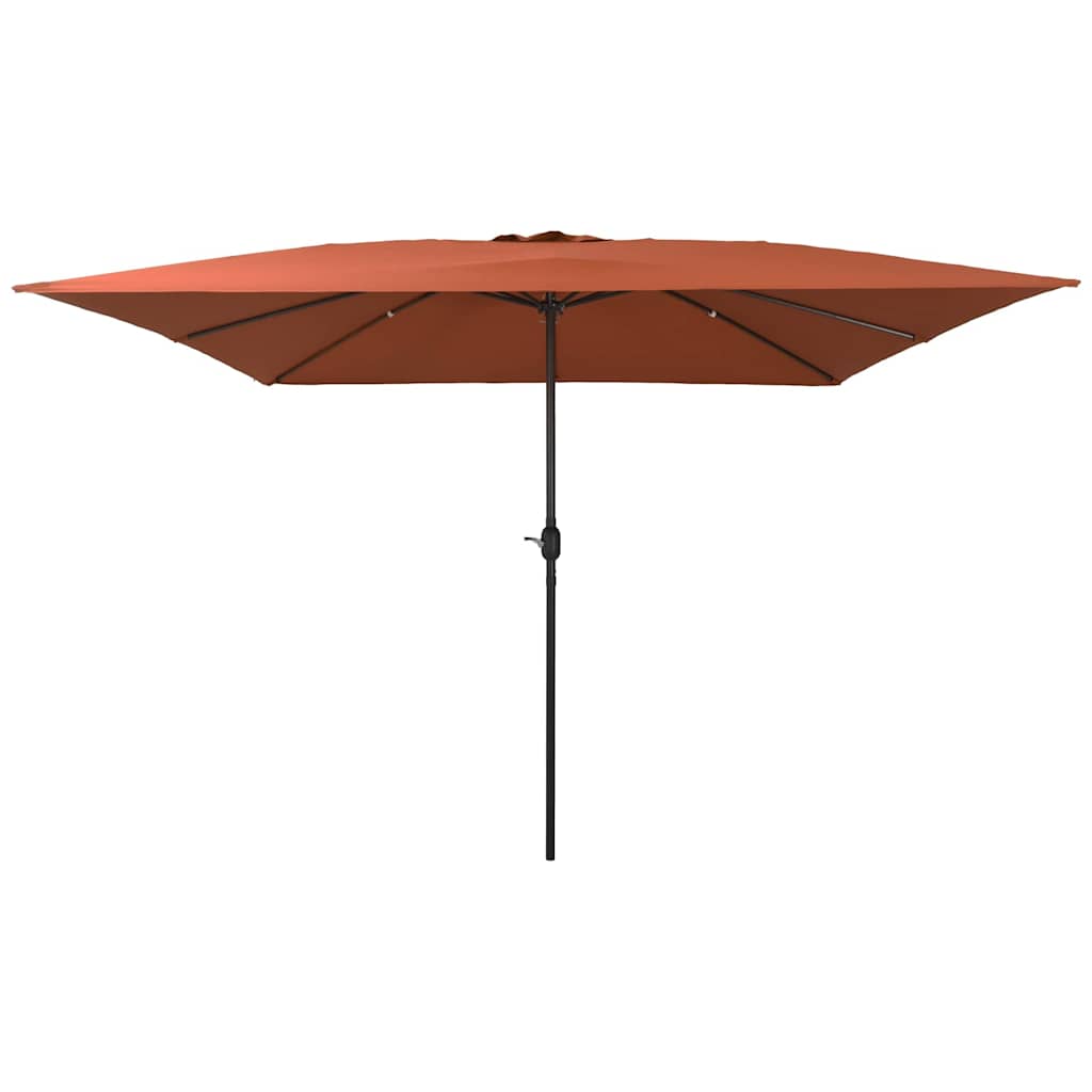 Vidaxxl parasol de jardin terre cuite 295 x 295 x 245 cm polyester et acier