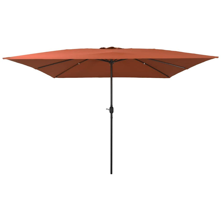Vidaxxl parasol de jardin terre cuite 295 x 295 x 245 cm polyester et acier