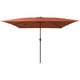 Vidaxxl parasol de jardin terre cuite 295 x 295 x 245 cm polyester et acier