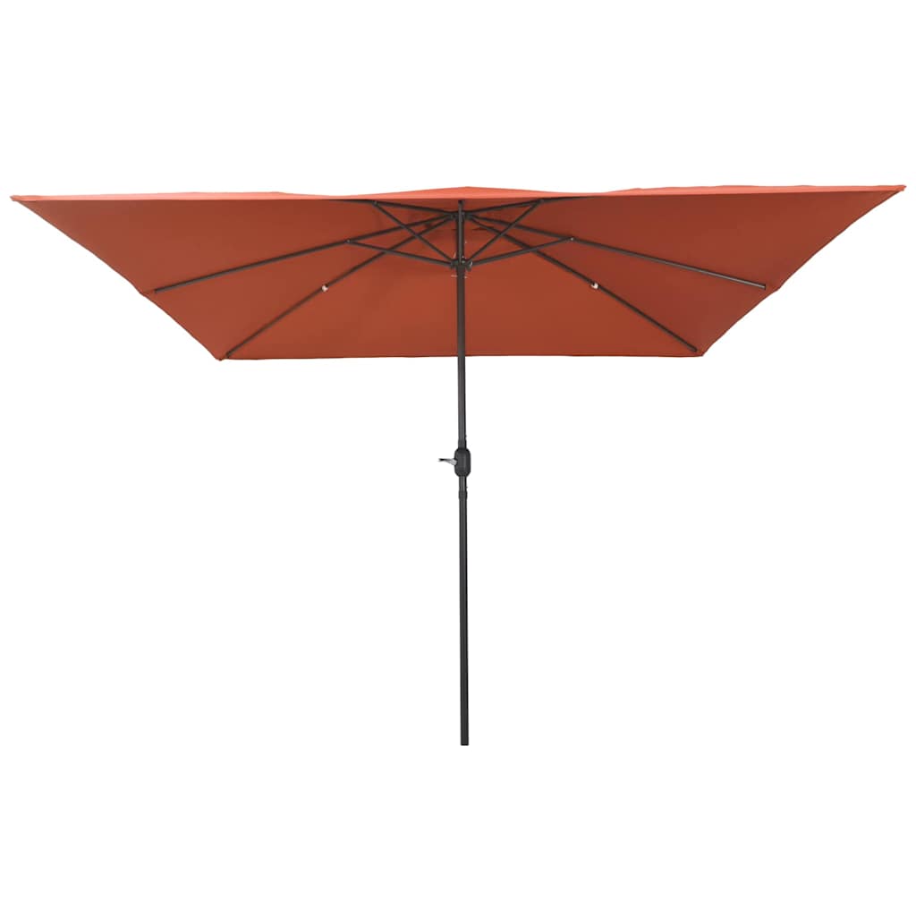 Vidaxxl parasol de jardin terre cuite 295 x 295 x 245 cm polyester et acier