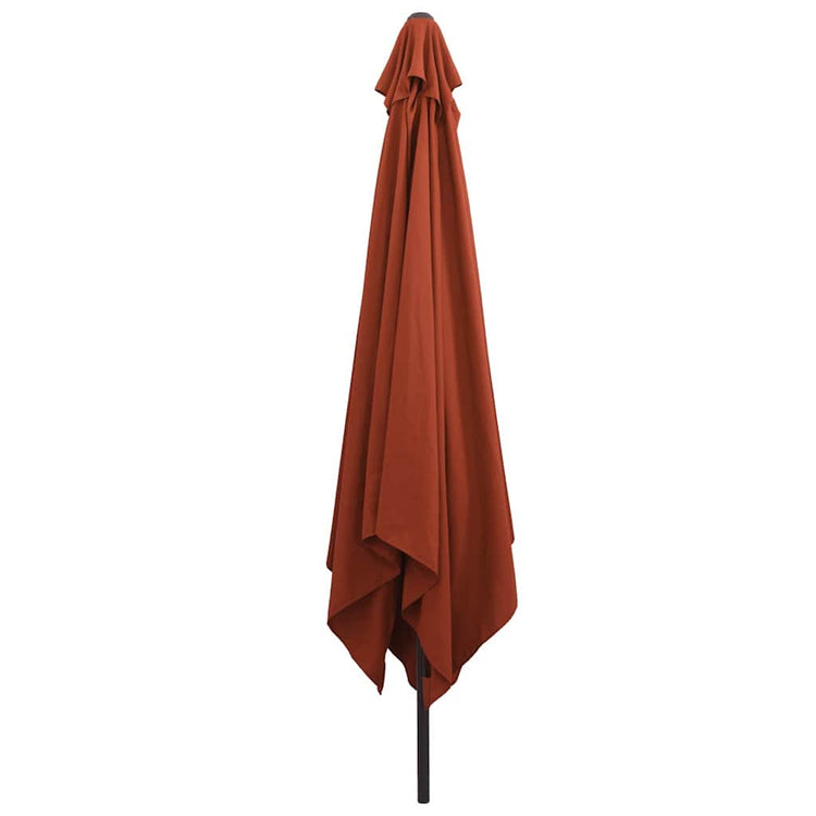 Vidaxxl parasol de jardin terre cuite 295 x 295 x 245 cm polyester et acier