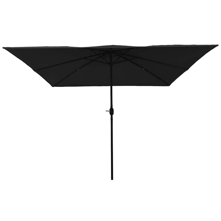 Vidaxx parasol de jardin noir 295 x 295 x 245 cm polyester et acier