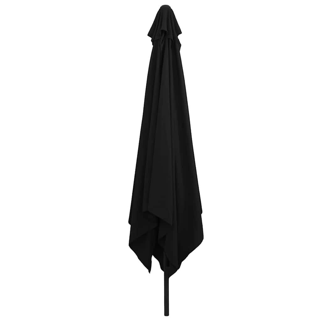 Vidaxx parasol de jardin noir 295 x 295 x 245 cm polyester et acier