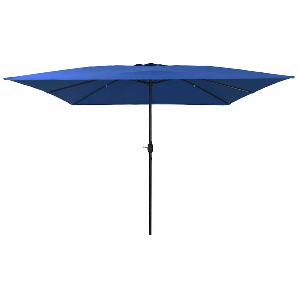 Vidaxxl parasol de jardin bleu azur 295 x 295 x 245 cm polyester et acier