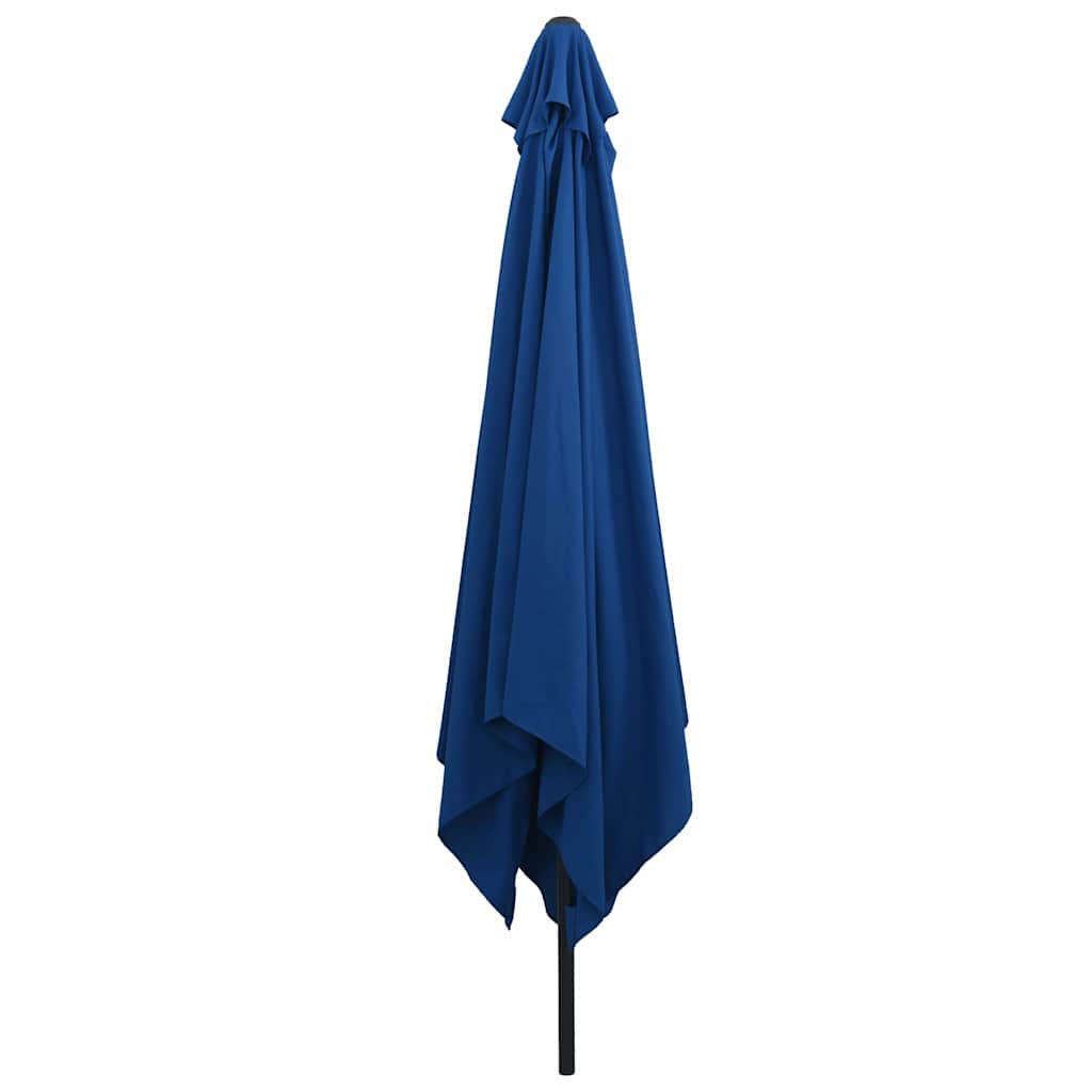 Vidaxxl parasol de jardin bleu azur 295 x 295 x 245 cm polyester et acier