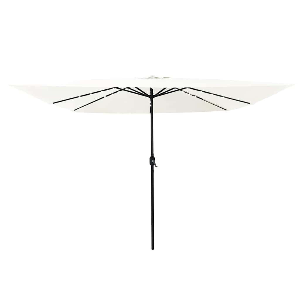 VidaXL parasol de jardin sable 295 x 295 x 245 cm polyester et acier