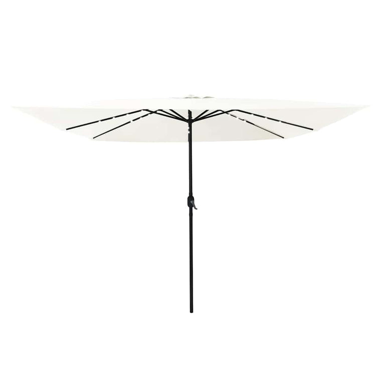 VidaXL parasol de jardin sable 295 x 295 x 245 cm polyester et acier
