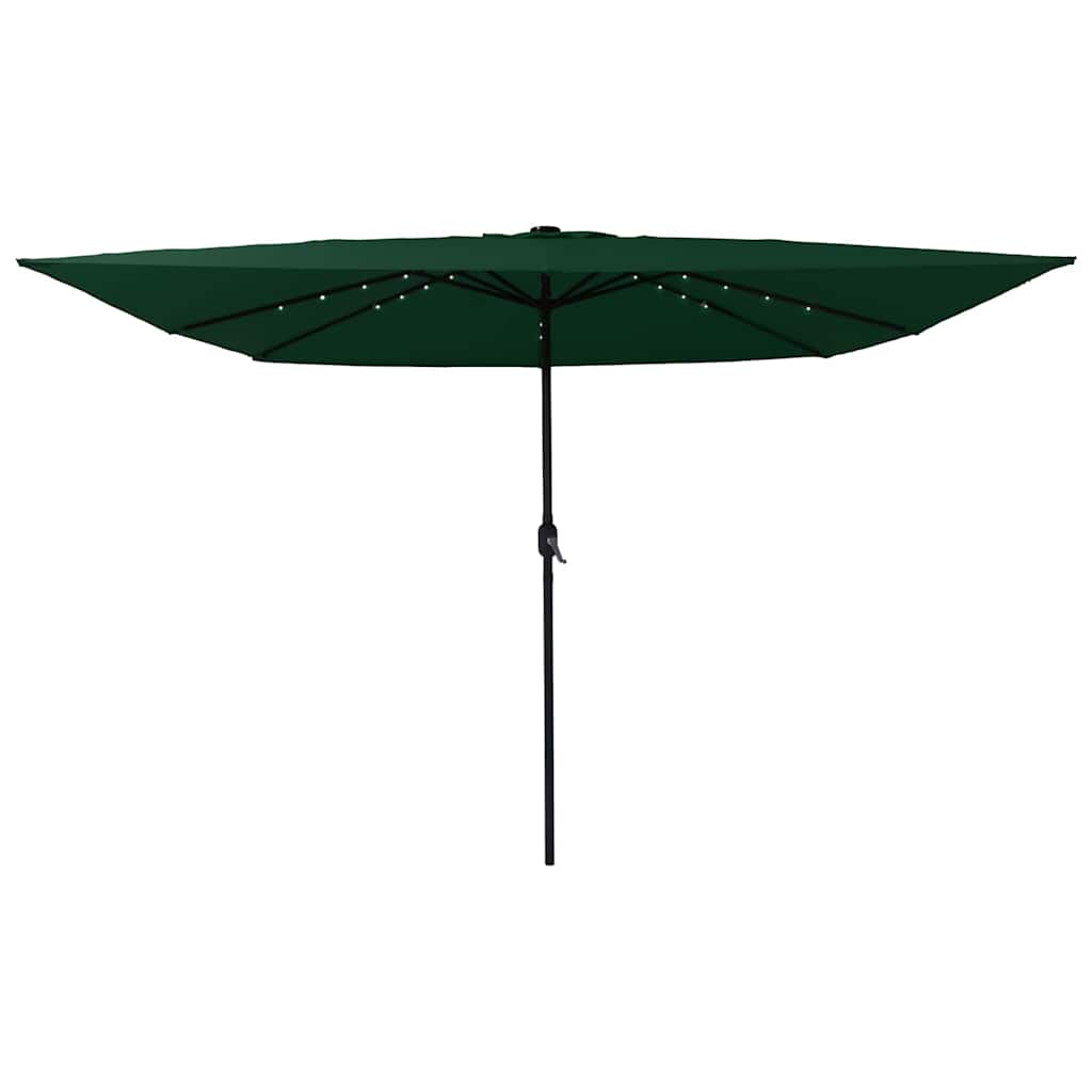 Vidaxxl parasol de jardin vert 295 x 295 x 245 cm polyester et acier