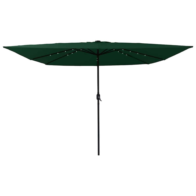 Vidaxxl parasol de jardin vert 295 x 295 x 245 cm polyester et acier