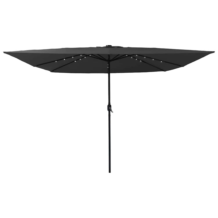 Vidaxxl parasol de jardin anthracite 295 x 295 x 245 cm polyester et acier