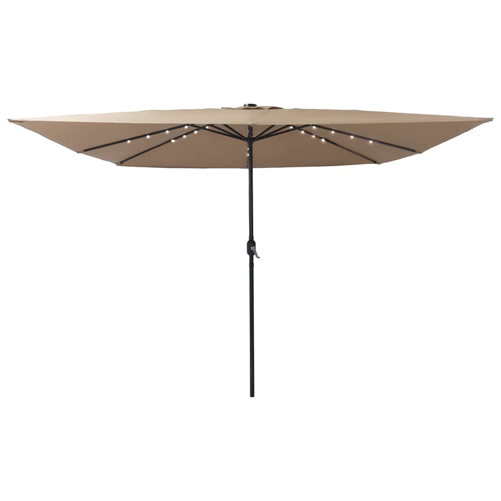 Vidaxx parasol de jardin taupe 295 x 295 x 245 cm polyester et acier