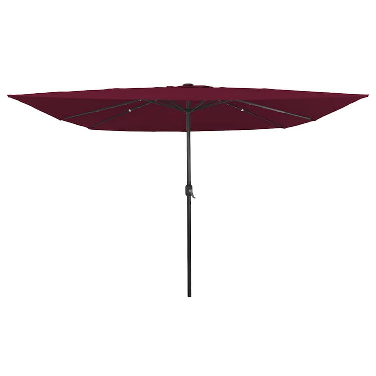Vidaxxl parasol de jardin rouge bordeaux 295 x 295 x 245 cm polyester et acier