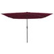 Vidaxxl parasol de jardin rouge bordeaux 295 x 295 x 245 cm polyester et acier