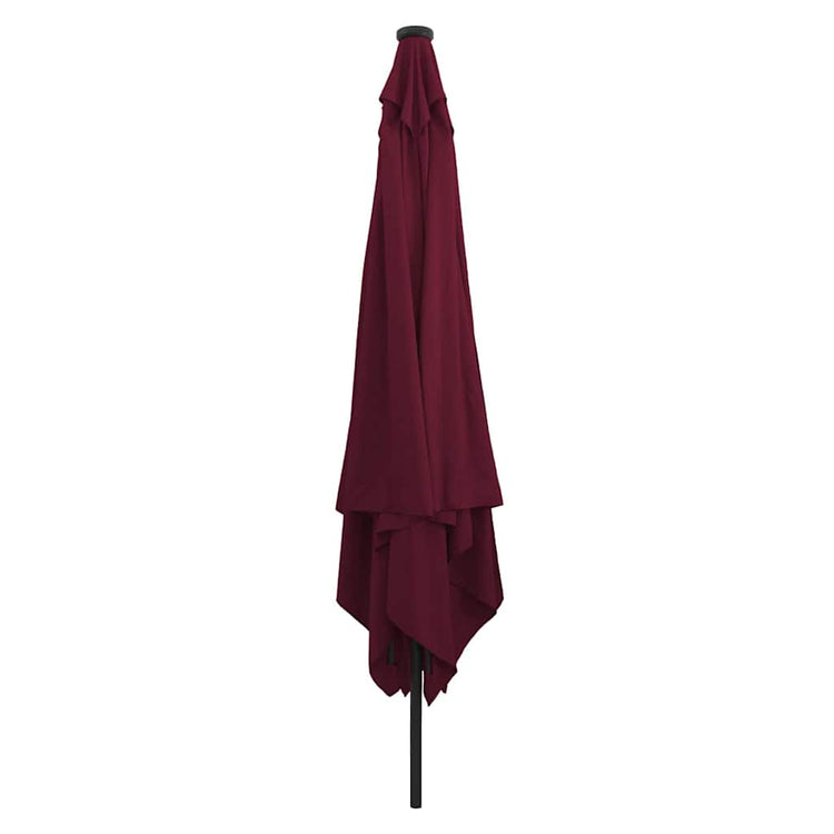 Vidaxxl parasol de jardin rouge bordeaux 295 x 295 x 245 cm polyester et acier