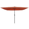Vidaxxl parasol de jardin terre cuite 295 x 295 x 245 cm polyester et acier