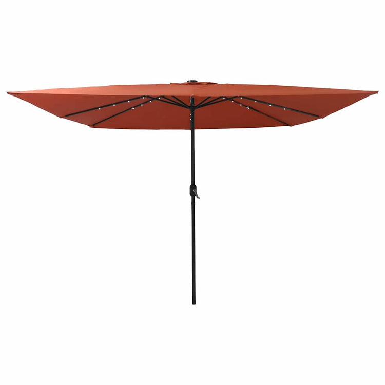 Vidaxxl parasol de jardin terre cuite 295 x 295 x 245 cm polyester et acier