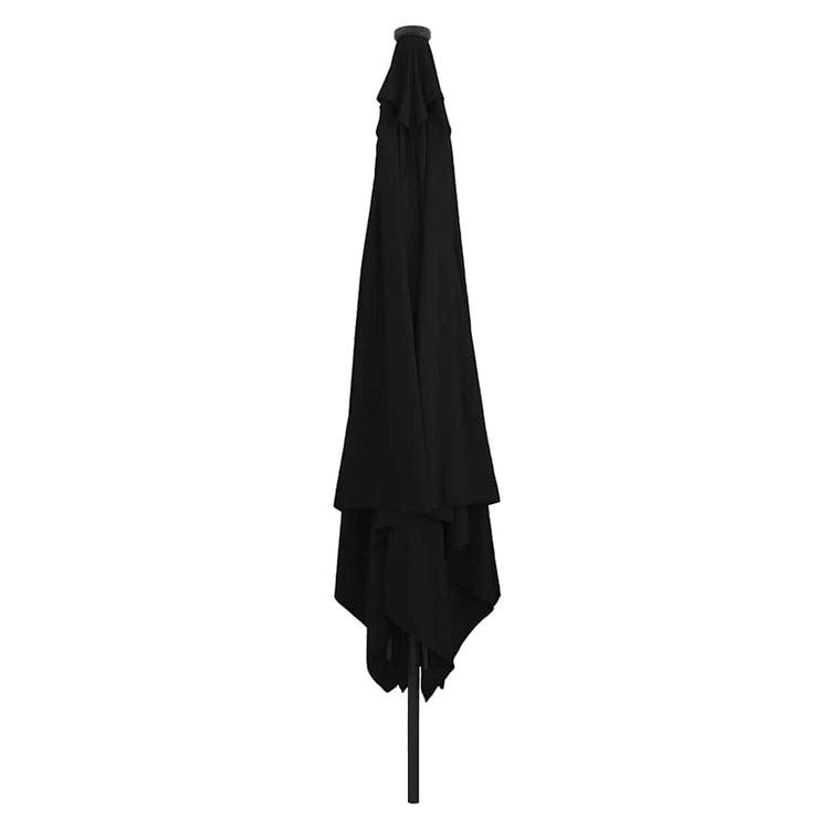 Vidaxx parasol de jardin noir 295 x 295 x 245 cm polyester et acier