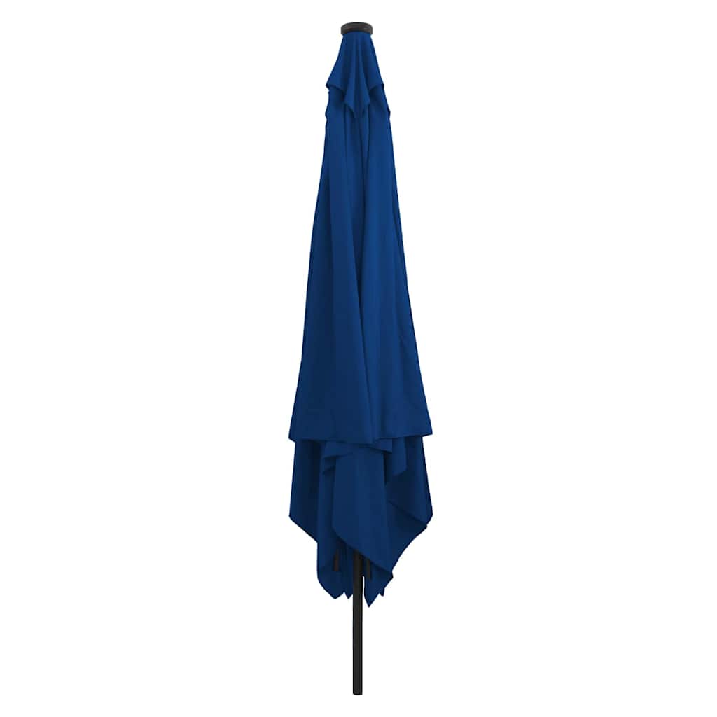 Vidaxxl parasol de jardin bleu azur 295 x 295 x 245 cm polyester et acier