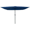 Vidaxxl parasol de jardin bleu azur 295 x 295 x 245 cm polyester et acier