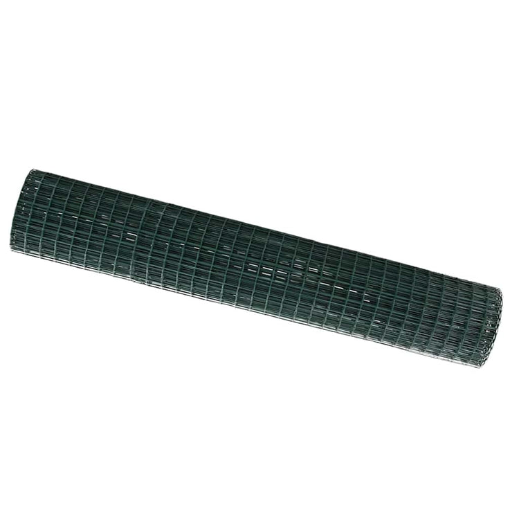 Vidaxx clôture euro vert 1,5 x 10 m fer enduit PVC
