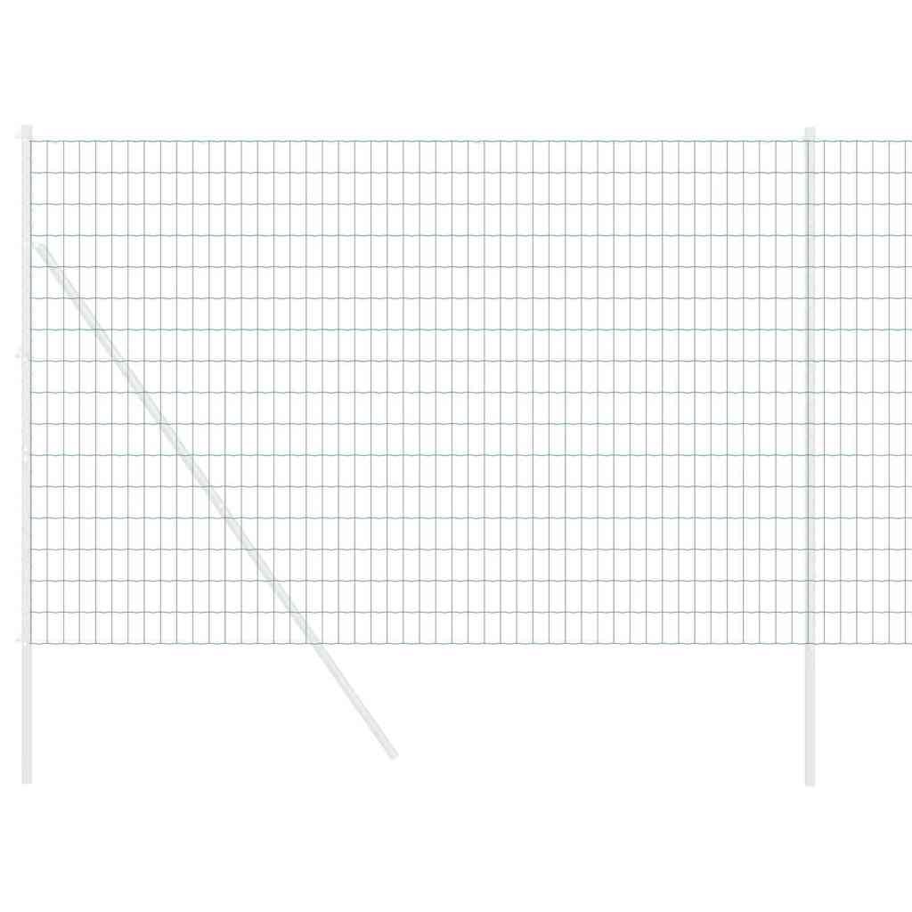 Vidaxx clôture euro vert 1,5 x 10 m fer enduit PVC