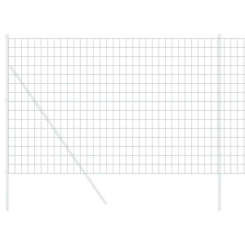 Vidaxx clôture euro vert 1,5 x 10 m fer enduit PVC