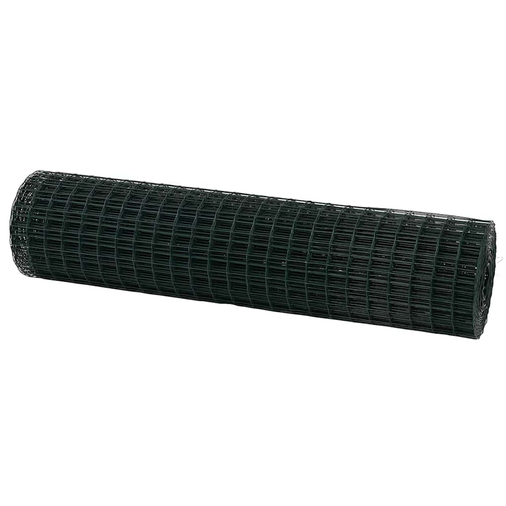 Vidaxx clôture euro vert 1,4 x 10 m fer enduit PVC