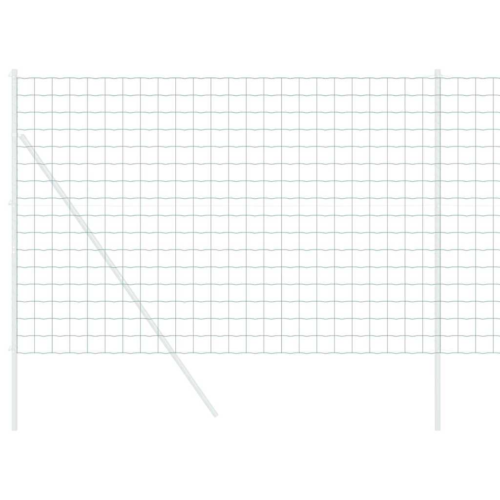 Vidaxx clôture euro vert 1,6 x 10m fer enduit PVC