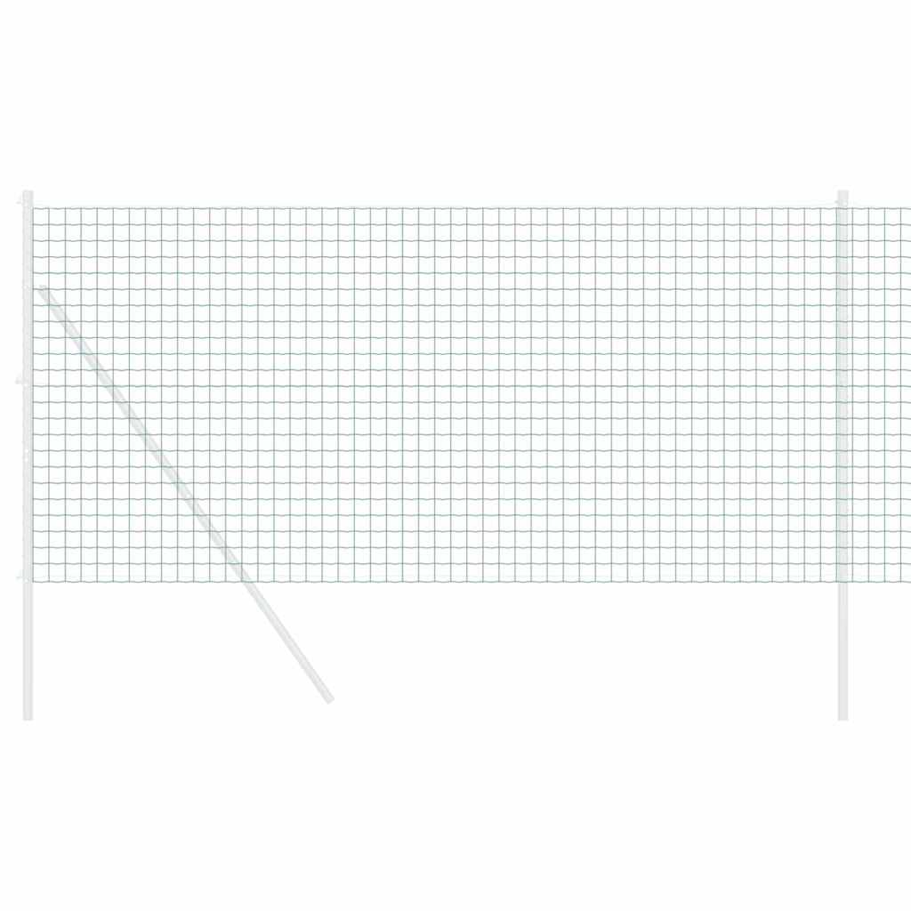 Vidaxx clôture euro vert 1,2 x 25 m fer enduit PVC