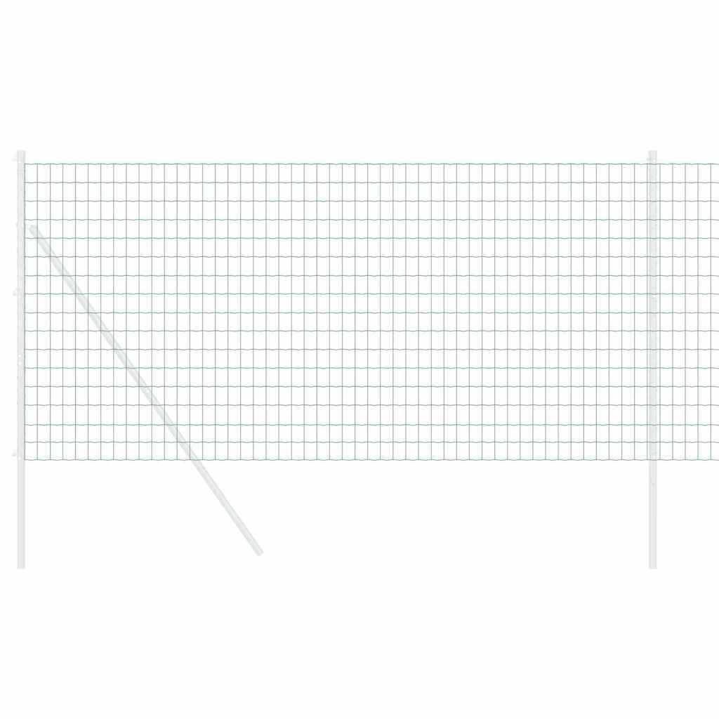 Vidaxx clôture euro vert 1,2 x 25 m fer enduit PVC