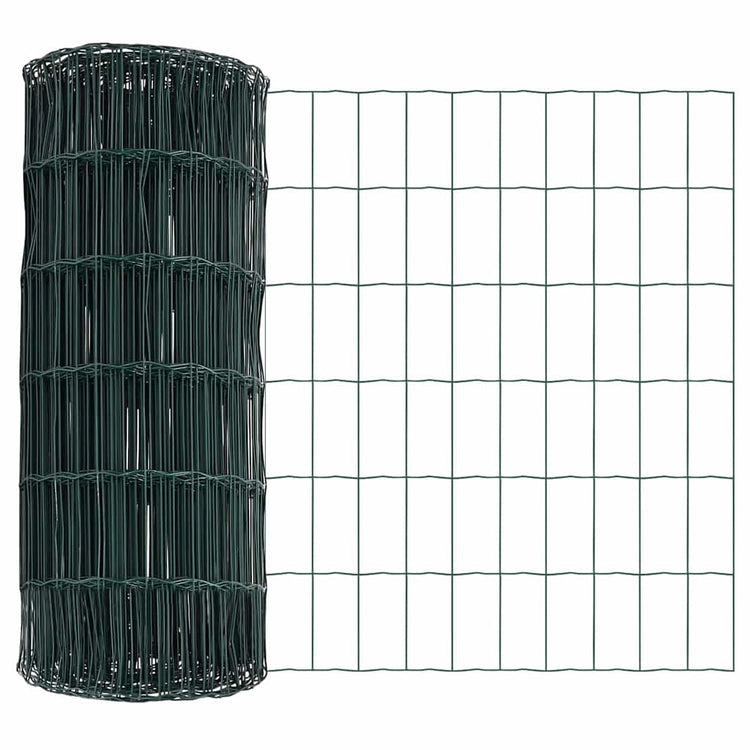 Vidaxx clôture euro vert 0,8 x 25 m fer enduit PVC