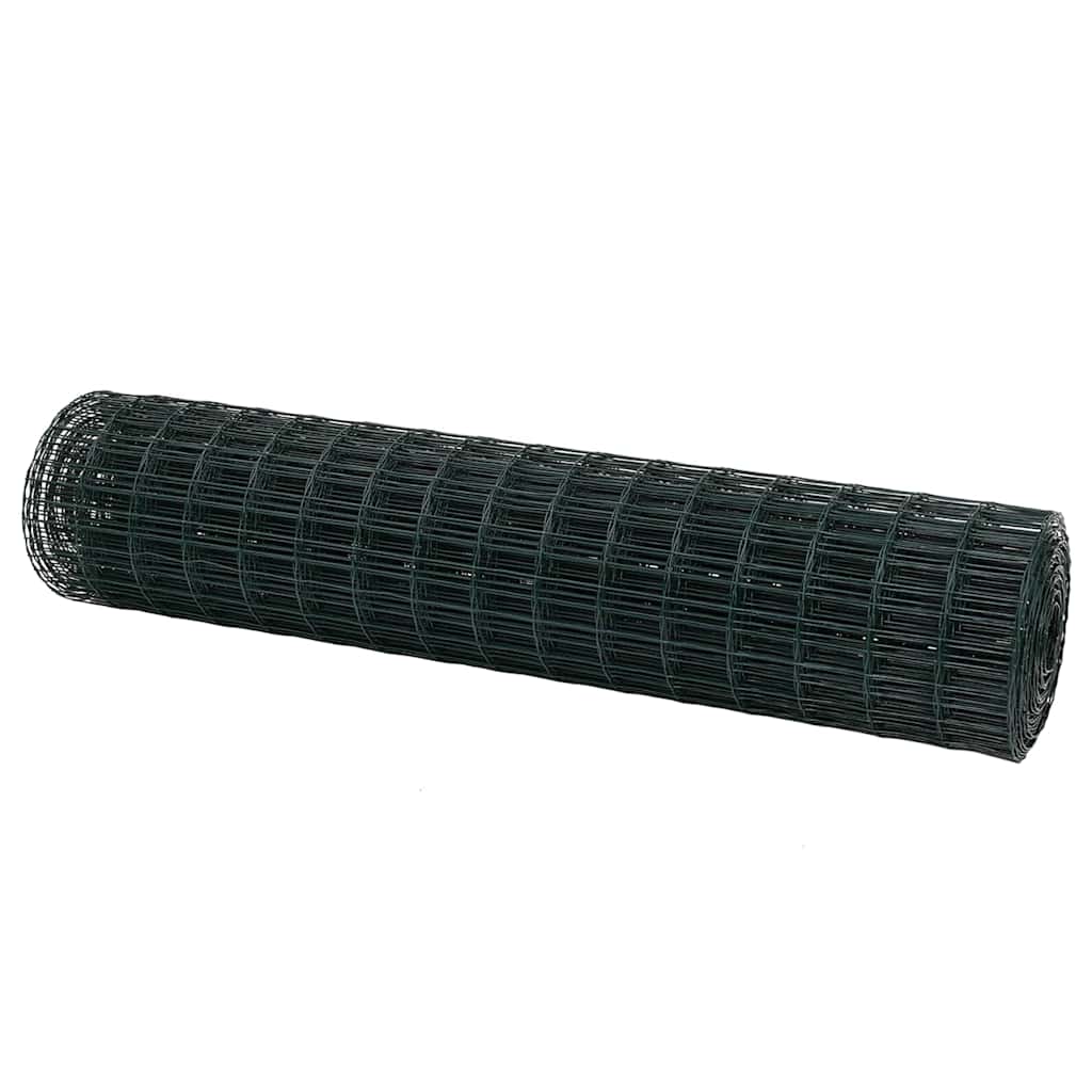 Vidaxx clôture euro vert 1 x 25 m fer enduit PVC