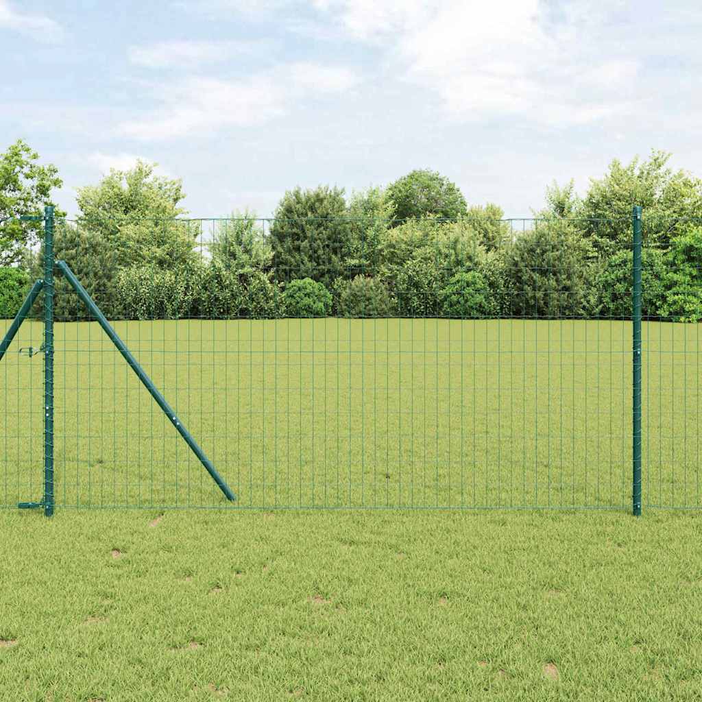 Vidaxx clôture euro vert 1,2 x 25 m fer enduit PVC