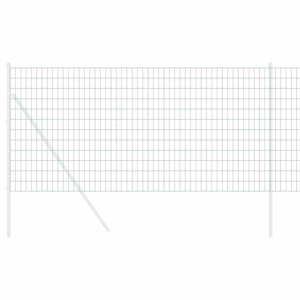 Vidaxx clôture euro vert 1,2 x 25 m fer enduit PVC