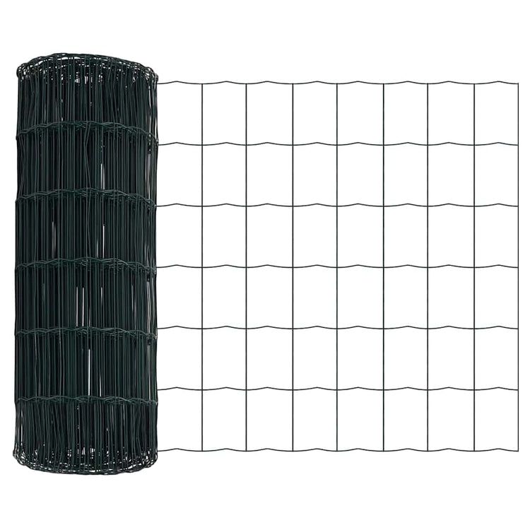 Vidaxx clôture euro vert 0,8 x 25 m fer enduit PVC