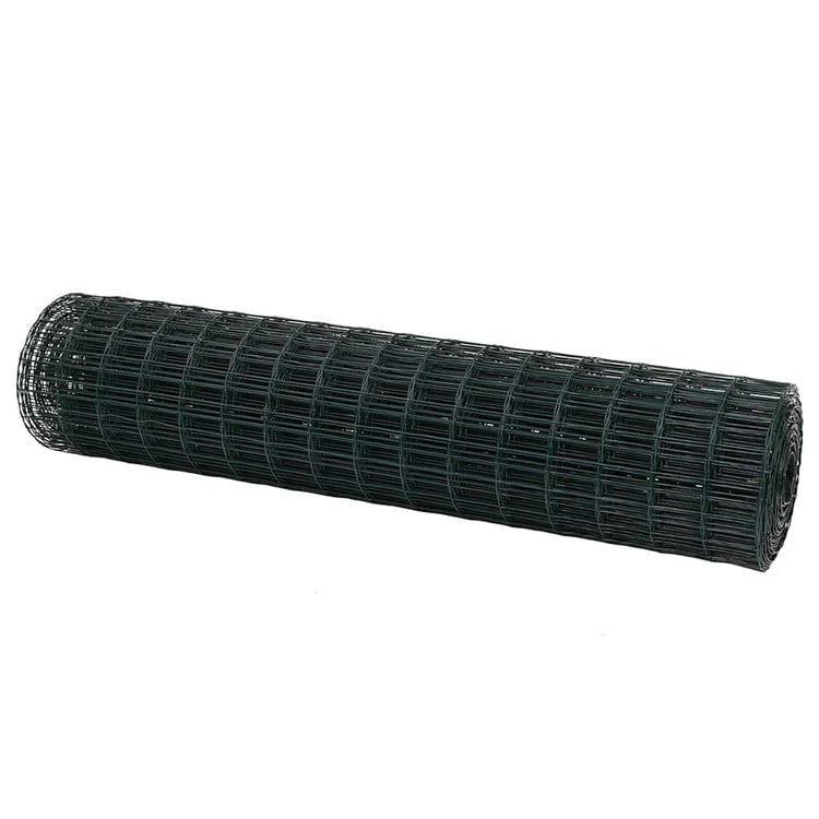 Vidaxx clôture euro vert 1 x 25 m fer enduit PVC