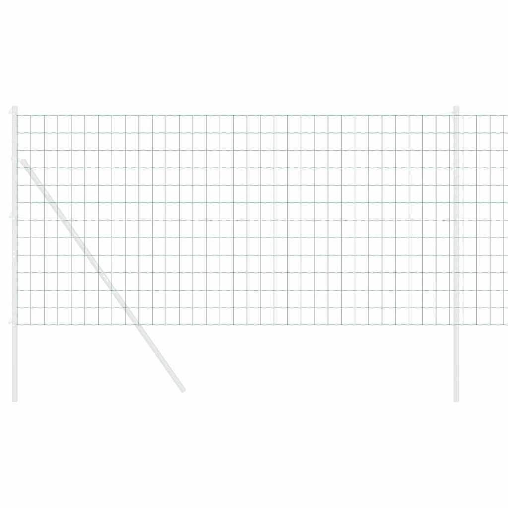 Vidaxx clôture euro vert 1 x 25 m fer enduit PVC