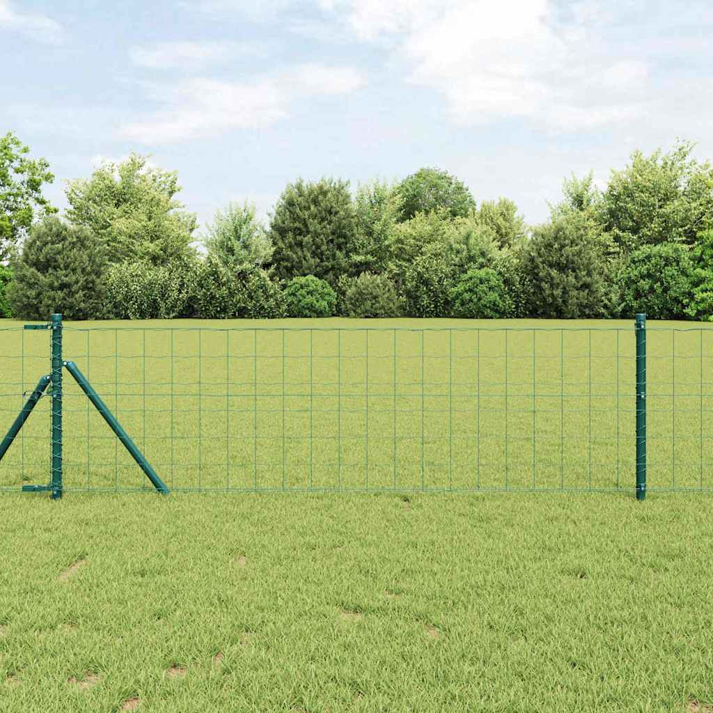 Vidaxx clôture euro vert 0,6 x 25 m fer enduit PVC