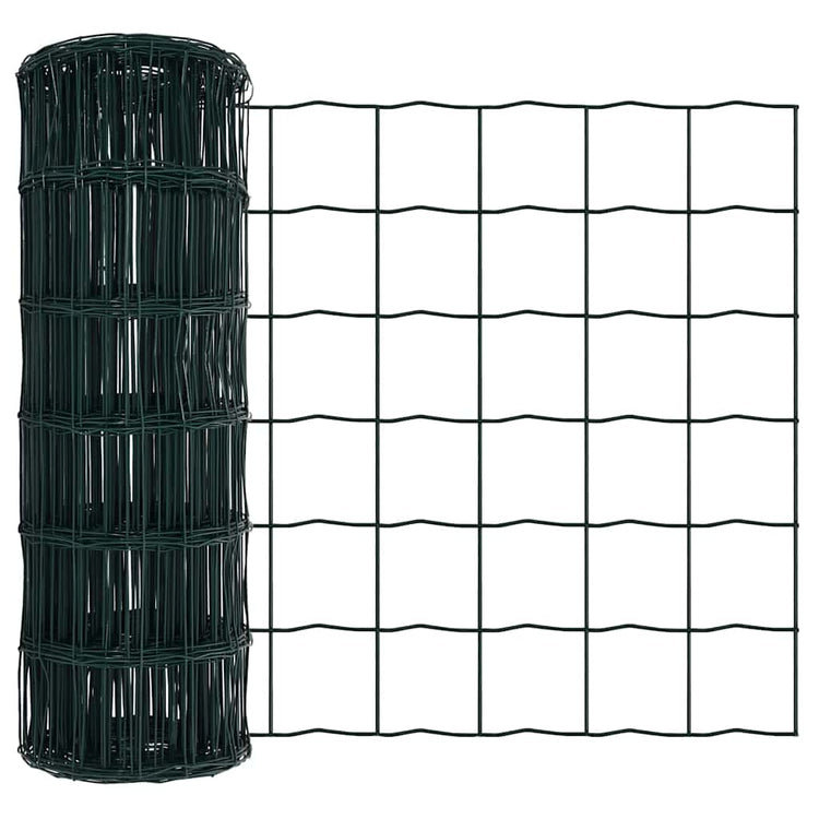 Vidaxx clôture euro vert 0,6 x 25 m fer enduit PVC