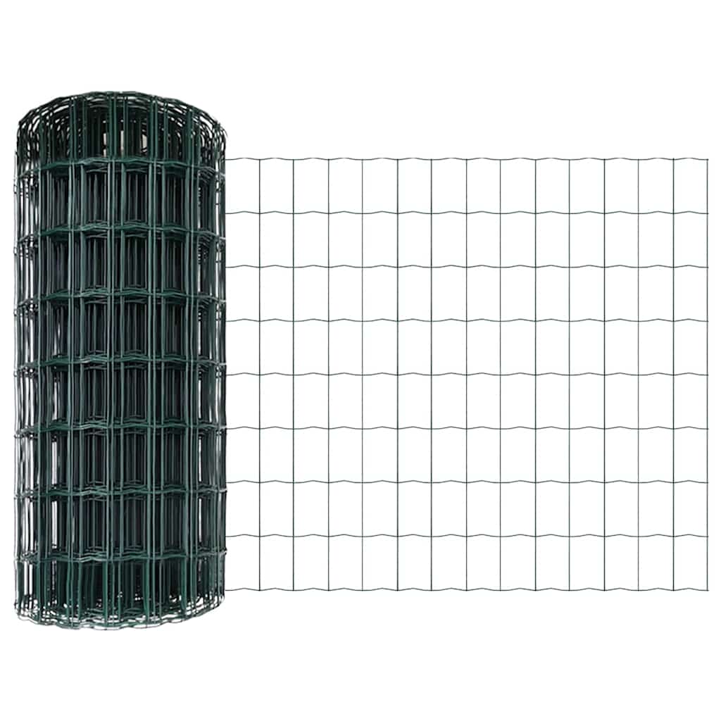 Vidaxx clôture euro vert 0,6 x 50 m fer enduit PVC