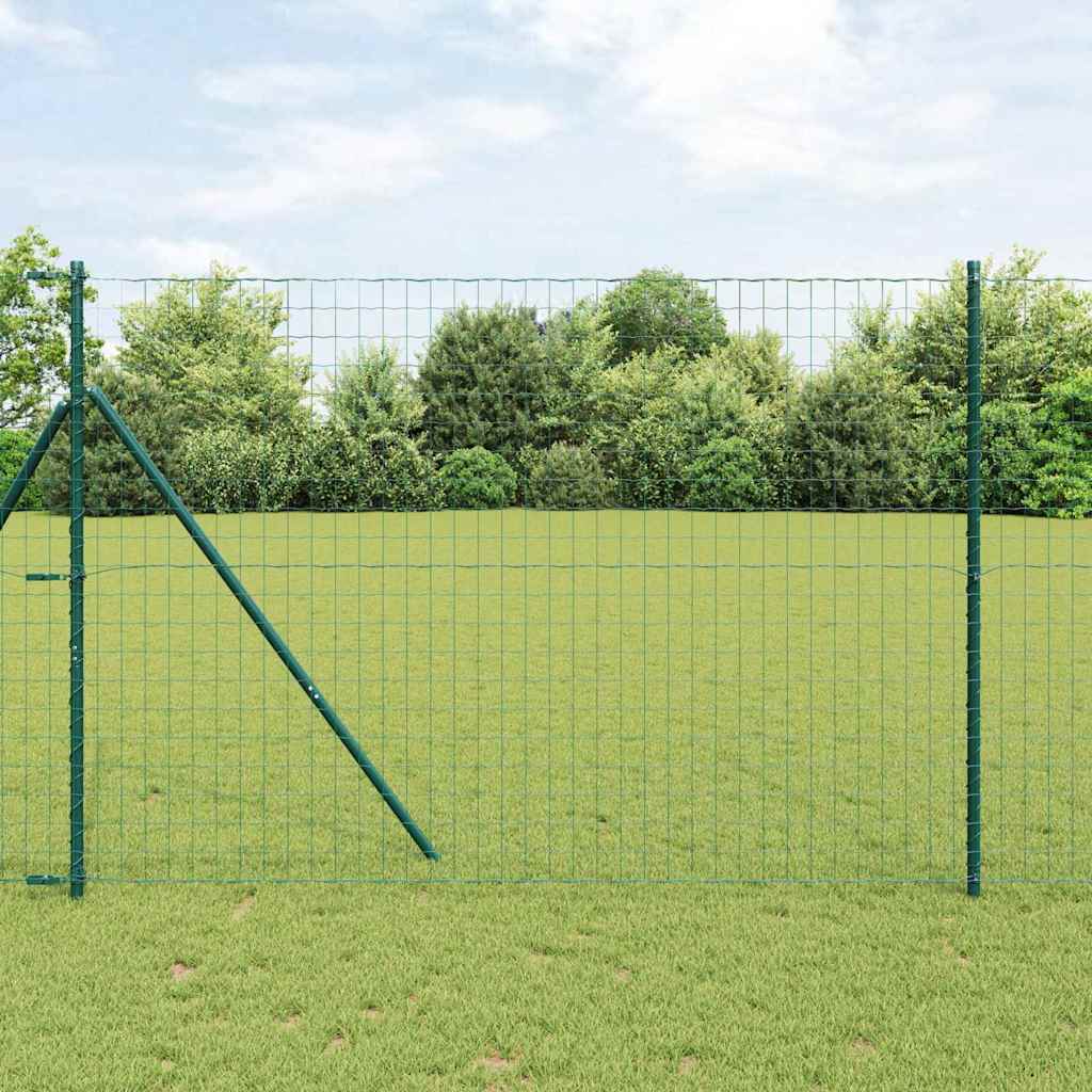 Vidaxx clôture euro vert 1,6 x 10 m fer enduit PVC