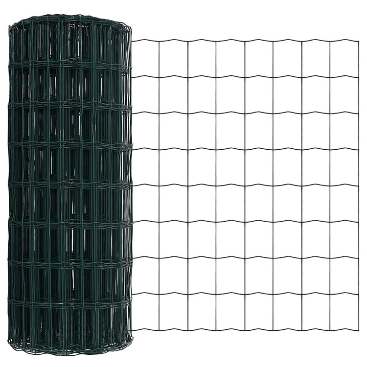 Vidaxx clôture euro vert 0,6 x 50 m fer enduit PVC